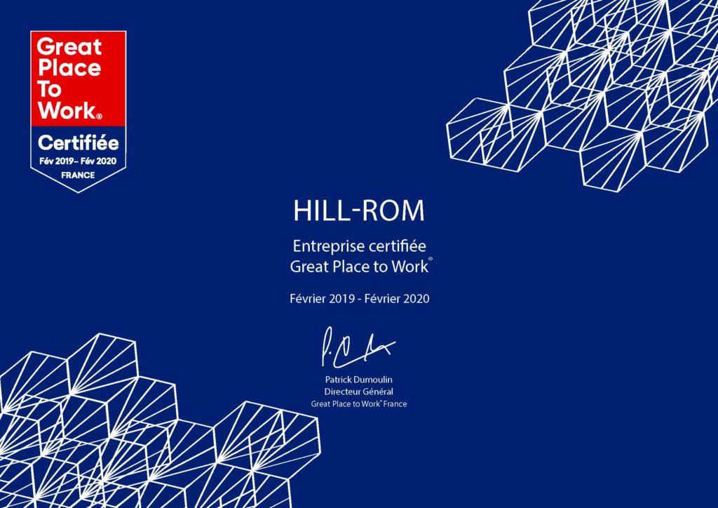 HILL-ROM - GPTW Certification, Diplome